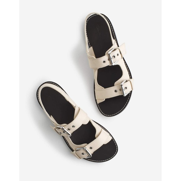 Madewell Shoes - Madewell Maude Double Strap Slingback Sandal Ivory Leather NV812 Size 7 travel